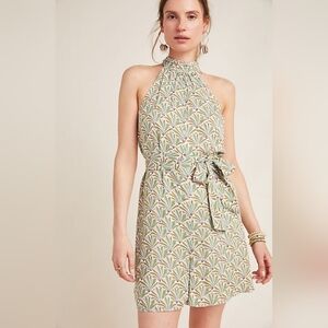 Anthropologie Maddie High-Neck Halter Romper